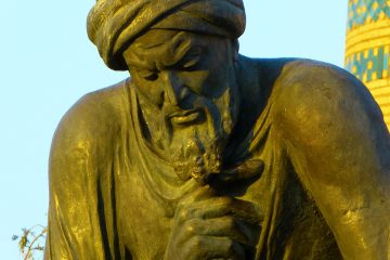 tatue of Muhammad ibn Musa al-Khwarizmi - the term algorithm was named after him